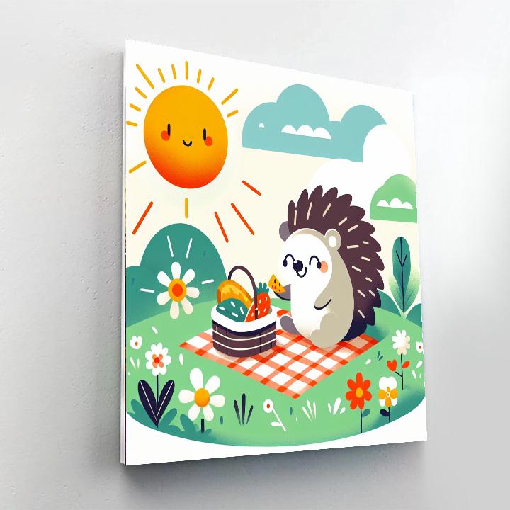 Happy Hedgehog's Summer Picnic Paint By Numbers Kits