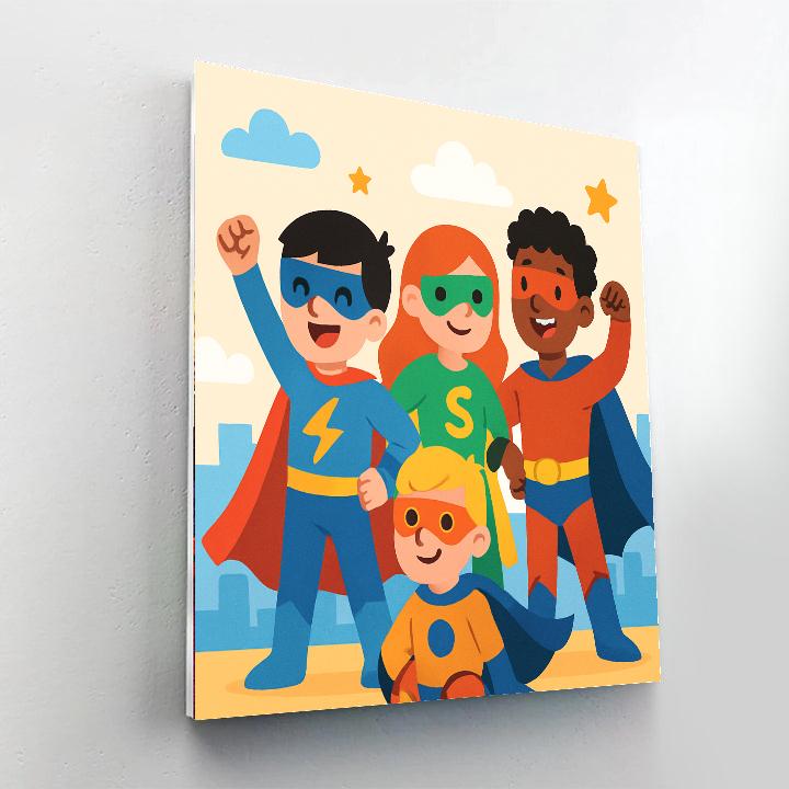 Friendly Superheroes Paint By Numbers Kits