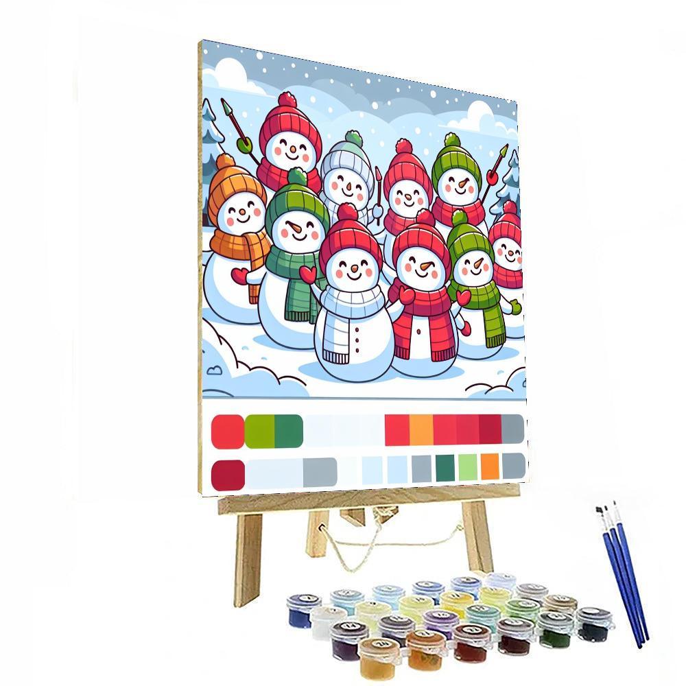 Frosty Snowman Party Paint By Numbers Kits