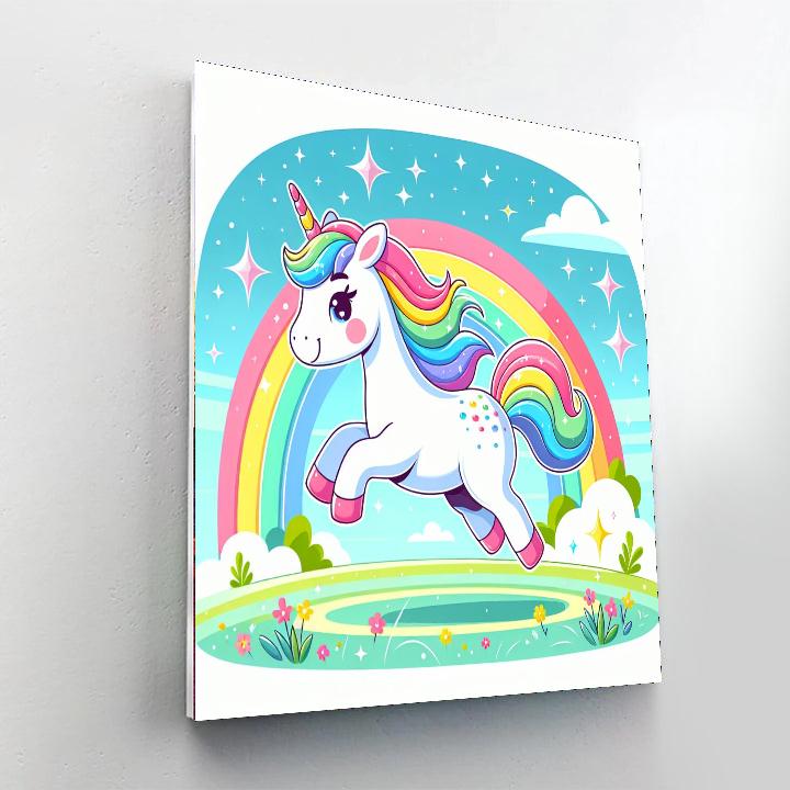 Giggles And Glitters Unicorn Number Painting