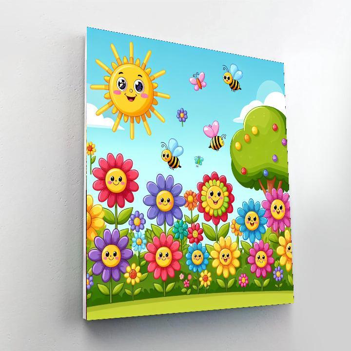 Fun In The Garden Paint By Number