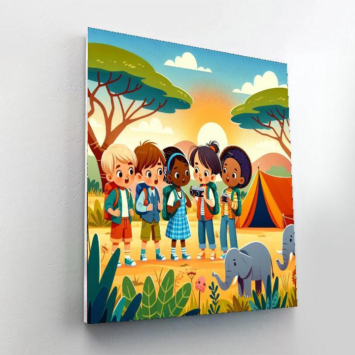 Safari Adventure Camp Painting By Numbers Kit