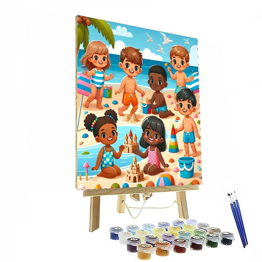 Vibrant Seaside Adventure Number Painting