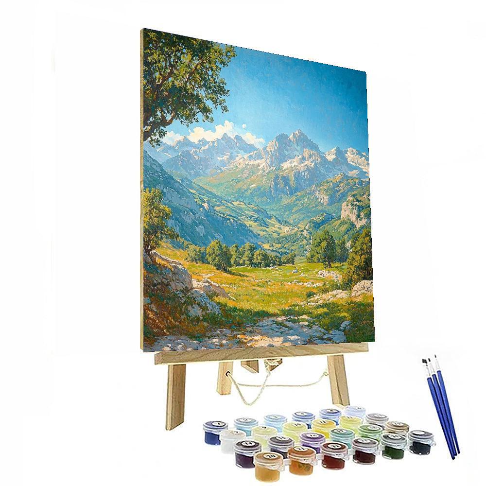 Thomas Cole Inspired Majestic Landscape  Paint By Numbers