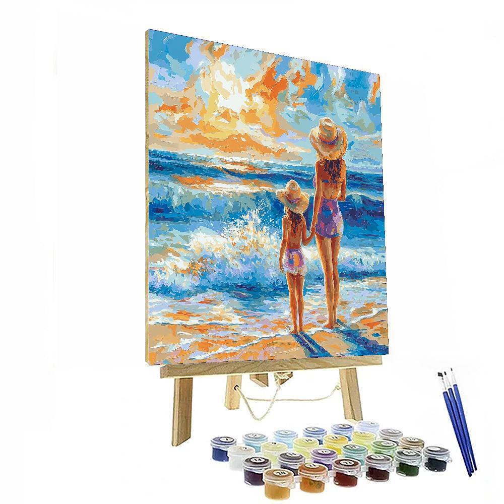 Mommy And Me On The Beach Paint By Number