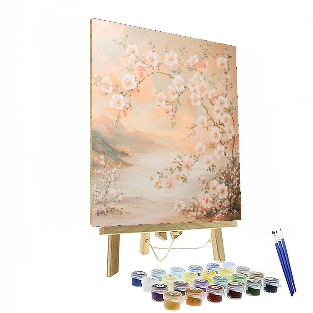 Zhao Mengfu Inspired Radiance Of Ethereal Blossoms  Paint By Color