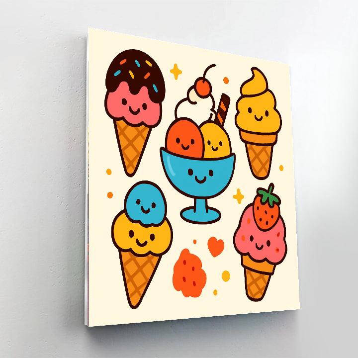 Ice Cream Festival DIY Paint By Numbers