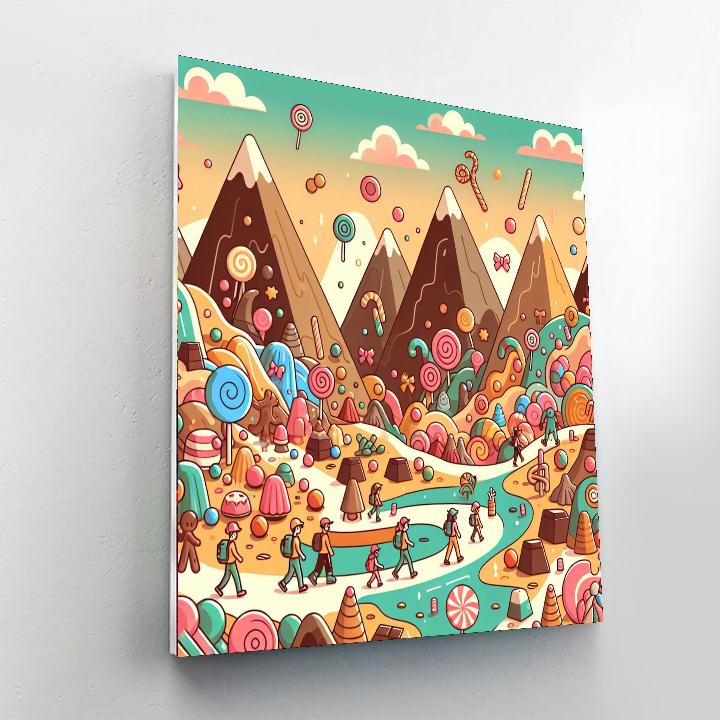 Journey To Candy Mountain DIY Paint By Numbers