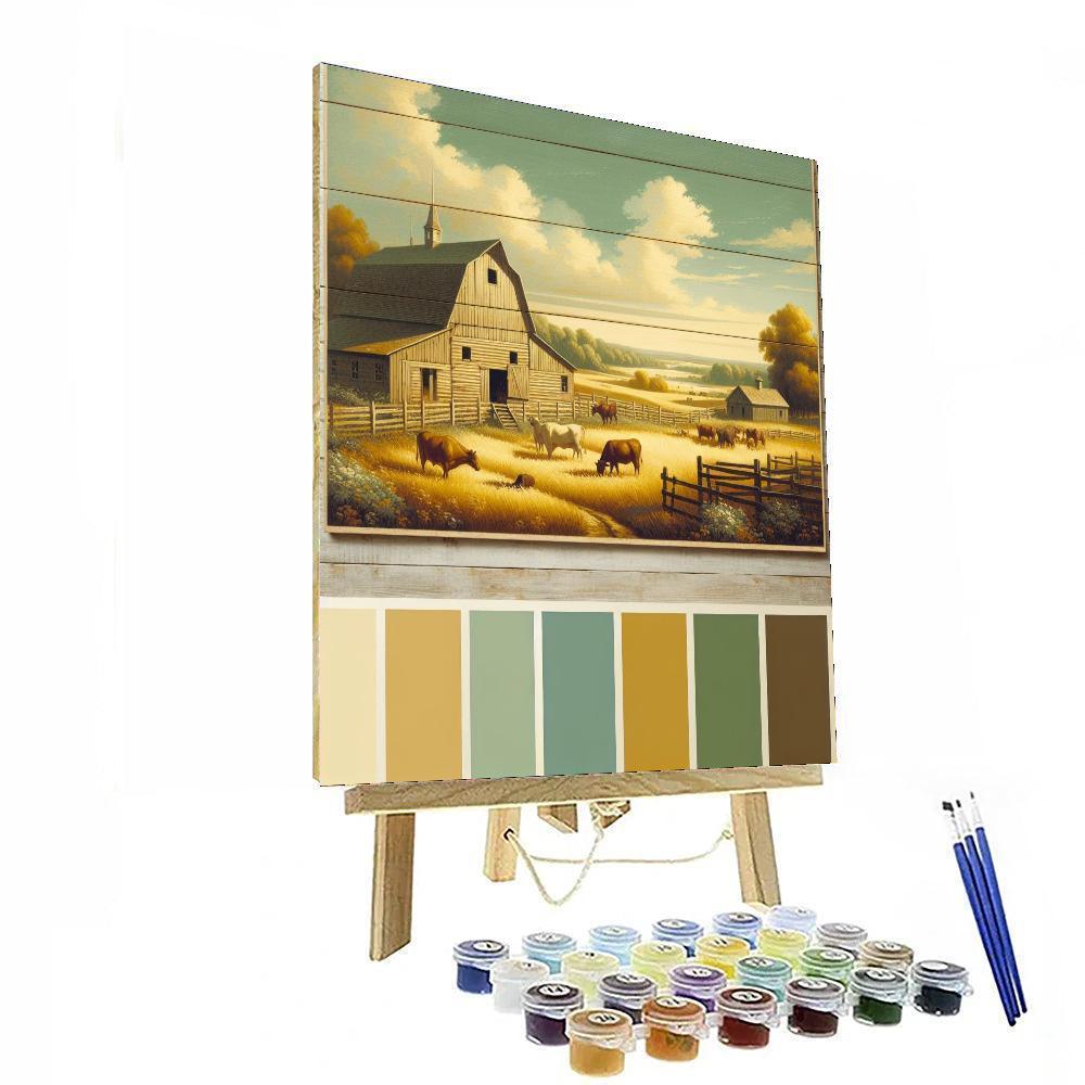 Quaint Vintage Farm Life DIY Paint By Numbers