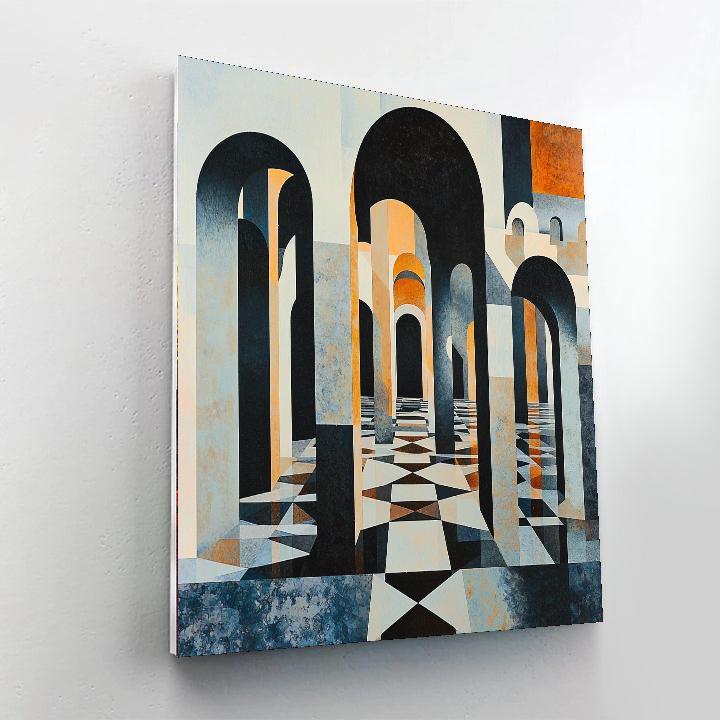 M.C. Escher Inspired Symmetry Of Perception  Number Painting