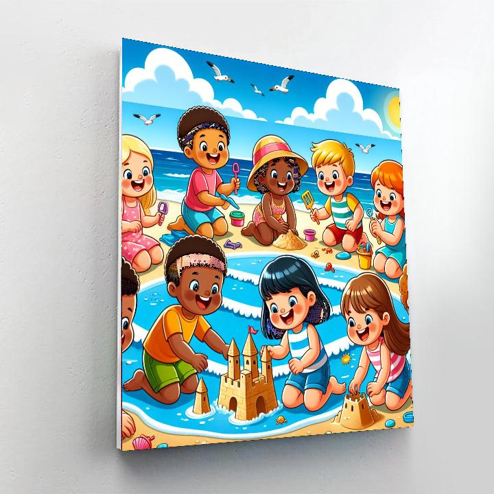 The Fun At The Beach DIY Paint By Numbers