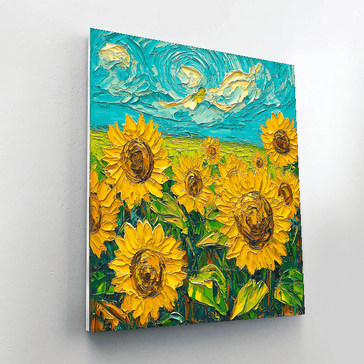 Vincent Van Gogh Inspired Sunflower Fields Delight  Paint By Numbers Kits