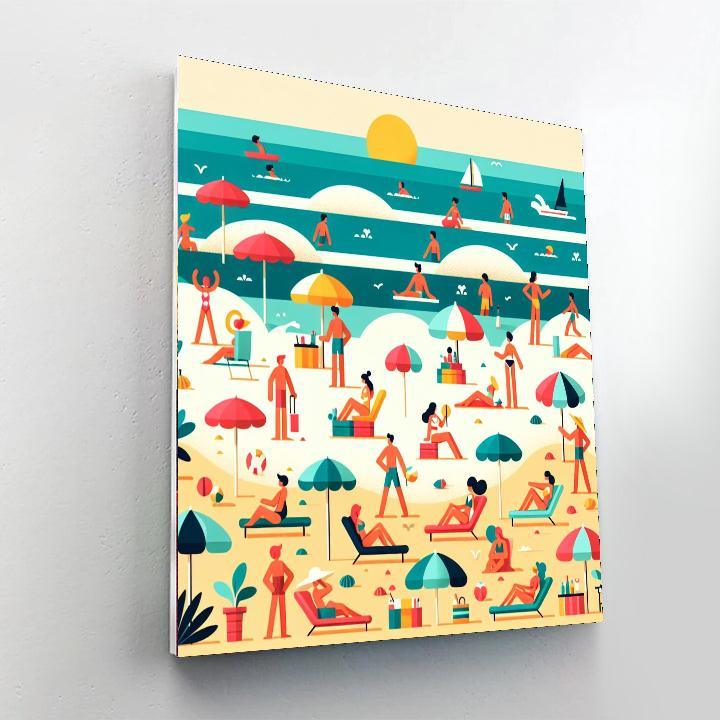 Holiday At The Seaside Paint By Numbers Art
