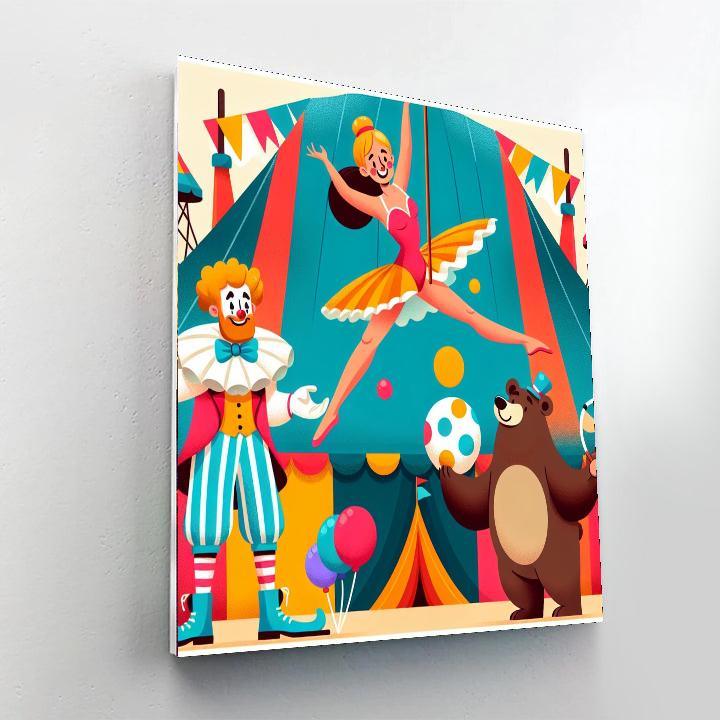 Cheerful Circus Show Paint By Color