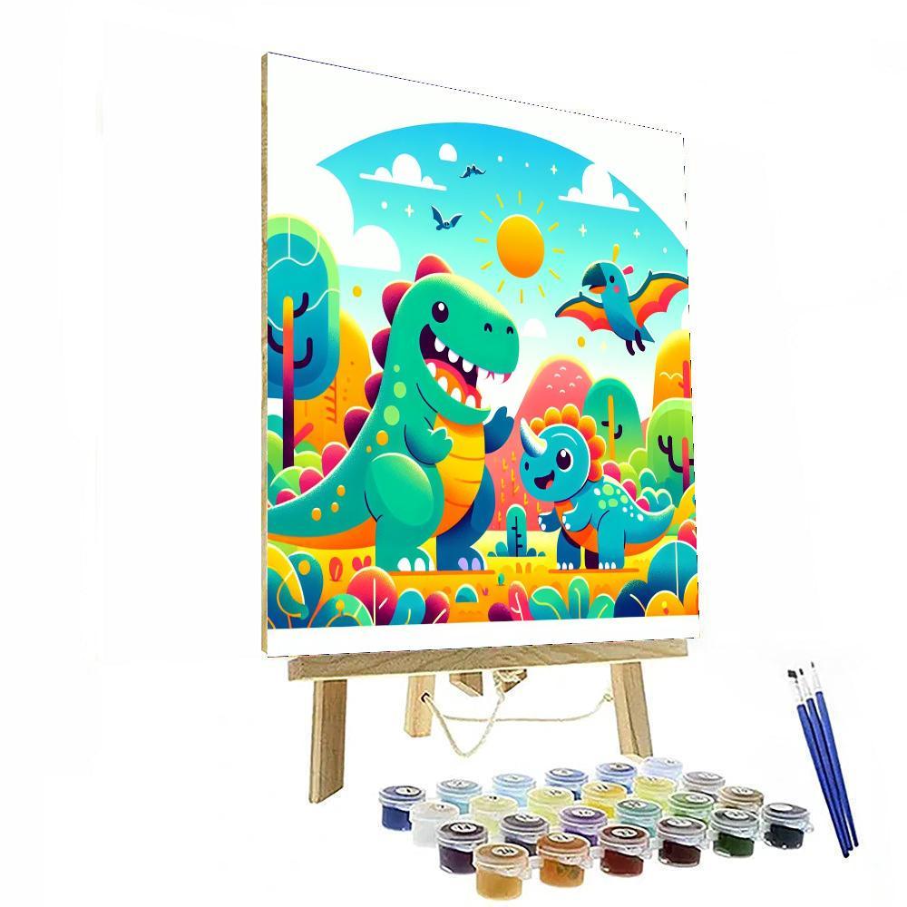 Dreamy Dinosaur Adventure Paint By Numbers