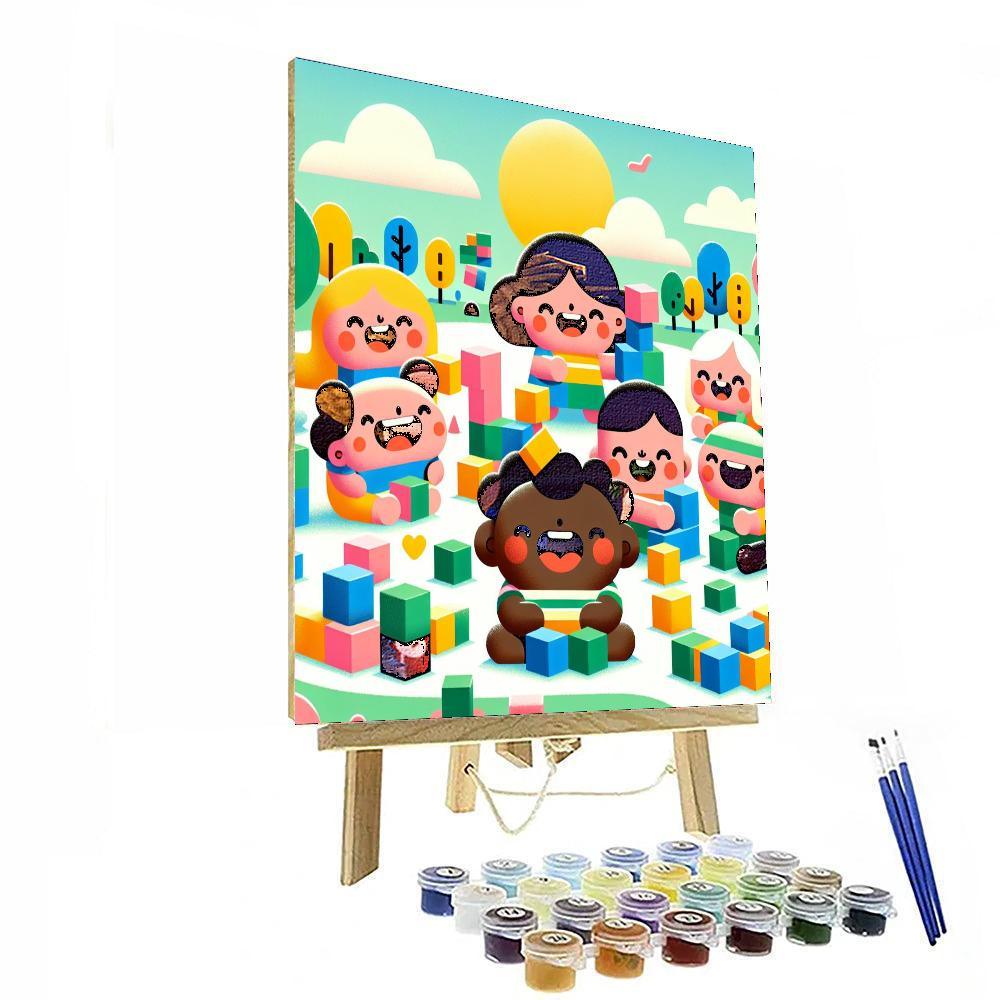 Creative Building Blocks Paint By Numbers Art