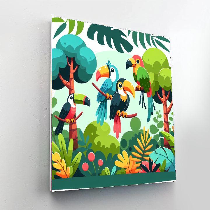 Tropical Rainforest DIY Paint By Numbers