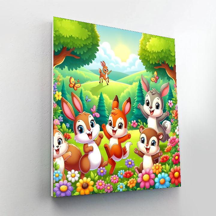 Friendly Forest Frolics Painting Number Kit