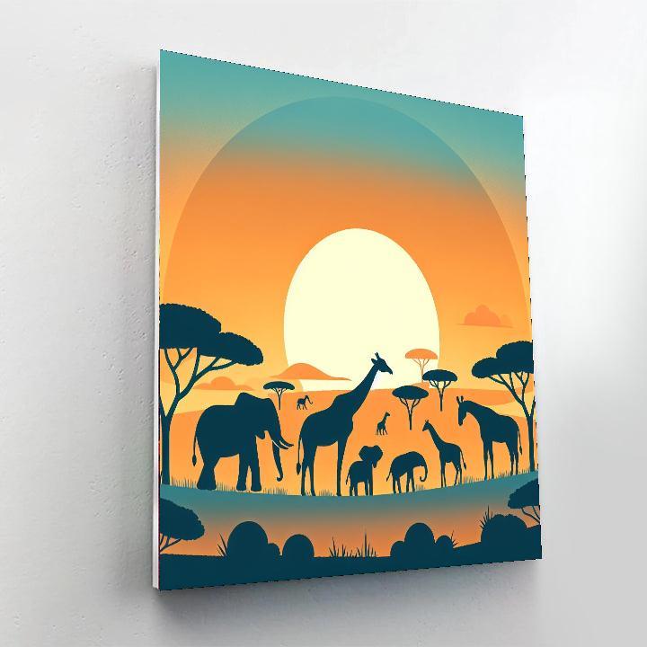 Savannah Sunset Serenade Paint By Numbers Art