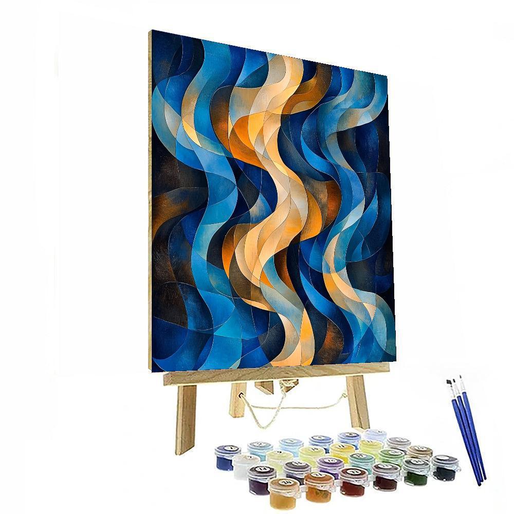 Paul Klee Inspired Cosmic Dance Of Chromatic Waves  DIY Paint By Numbers