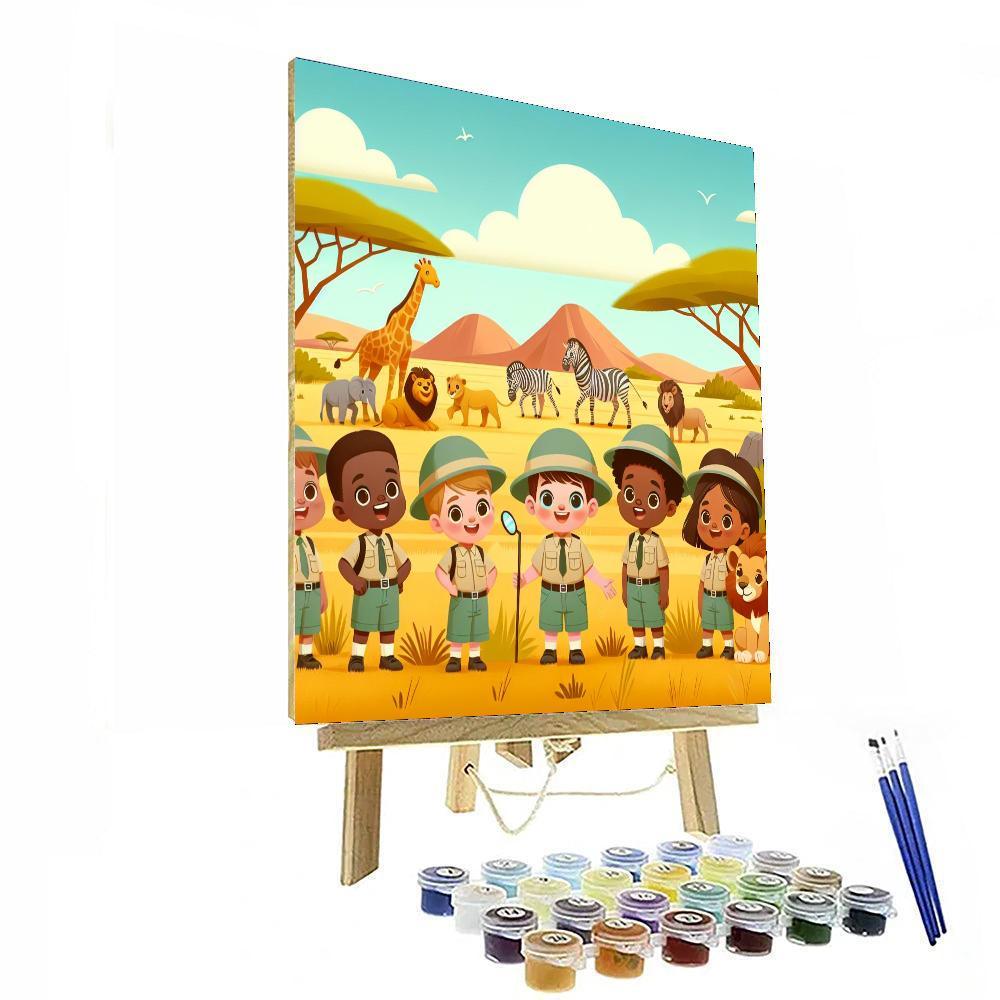Safari Rangers Mission Painting Number Kit