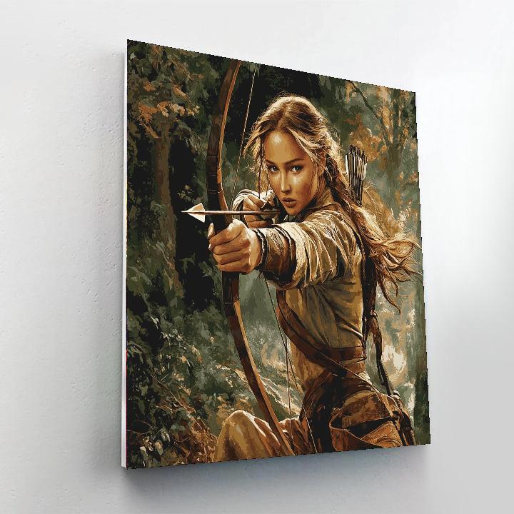 Jennifer Lawrence: The Resilient Mockingjay Rising Numbered Painting Kits
