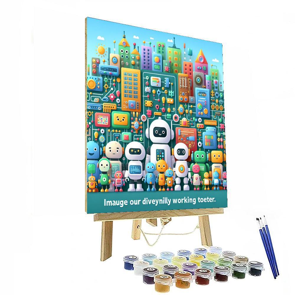 Robot Allies DIY Paint By Numbers