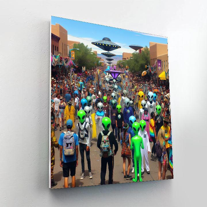 Roswell Ufo Festival - Usa Number Painting