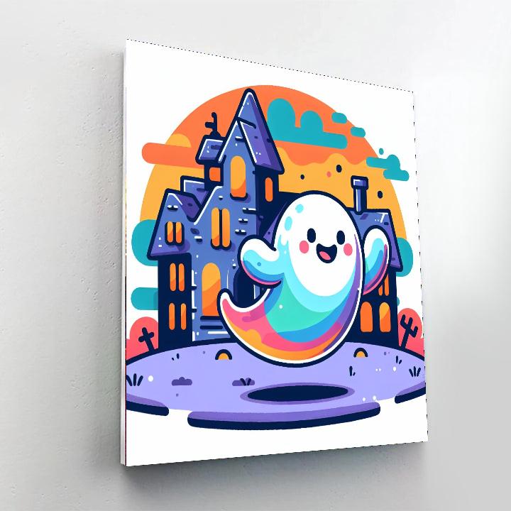 Friendly Ghost Haunt Painting Number Kit