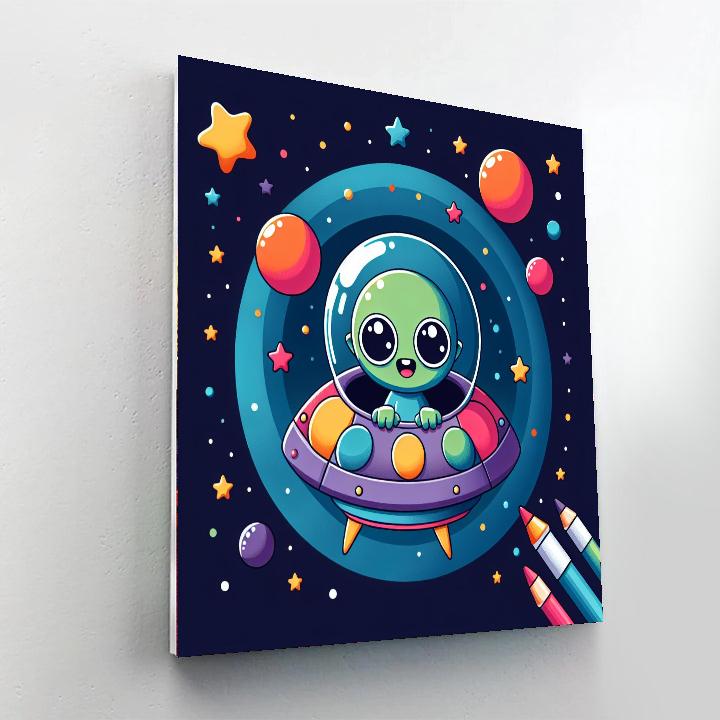 Flying Saucer Adventure Number Painting