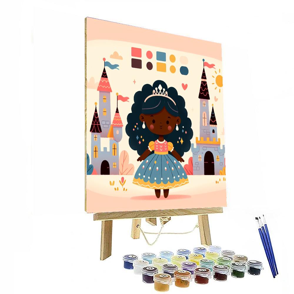 Royal Castle With Princess Bella Numbered Painting Kits