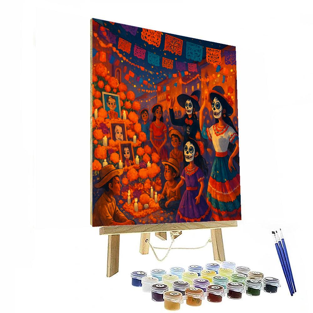 Día De Muertos Painting Number Kit