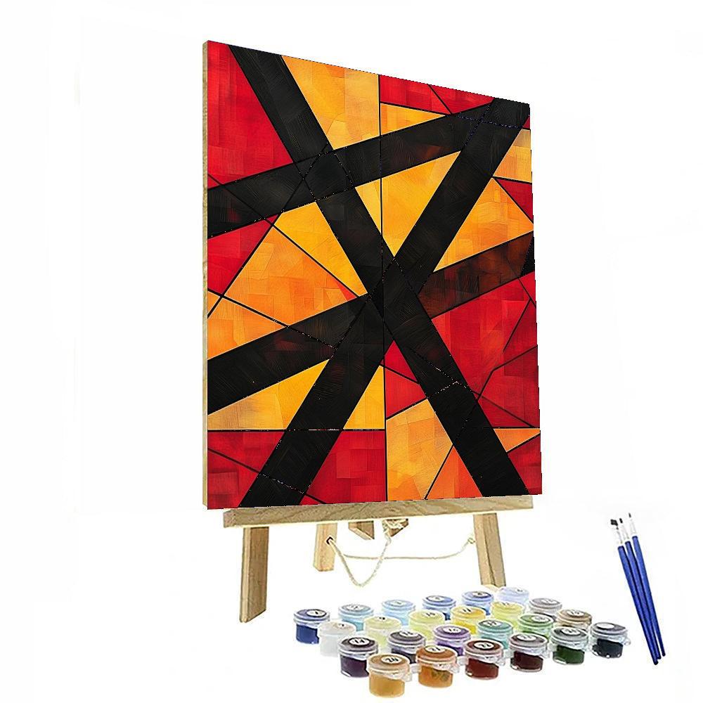 Kazimir Malevich Inspired Intersections Of Space  Numbered Painting Kits