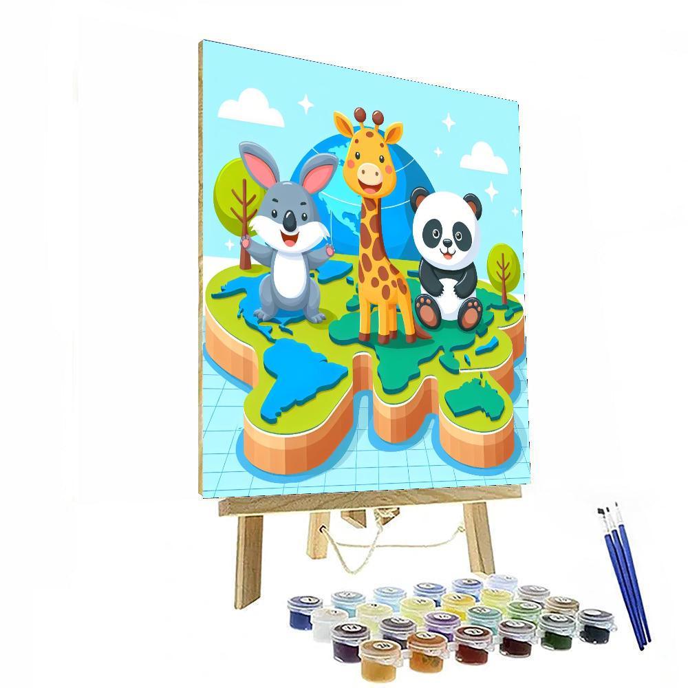 World Safari Paint By Numbers Art