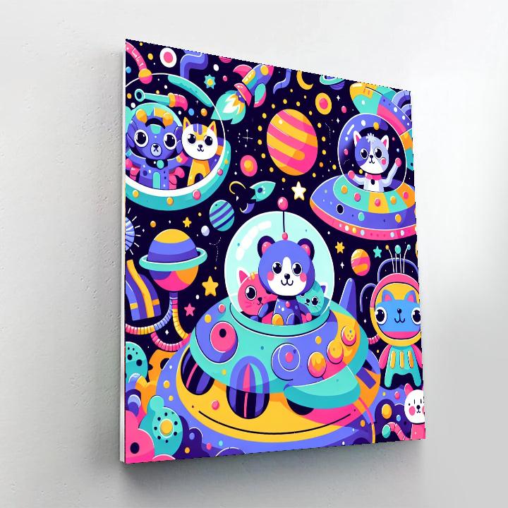 Space Pets Painting Number Kit