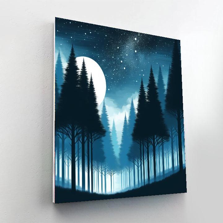 Charming Nighttime Forest Numbered Painting Kits