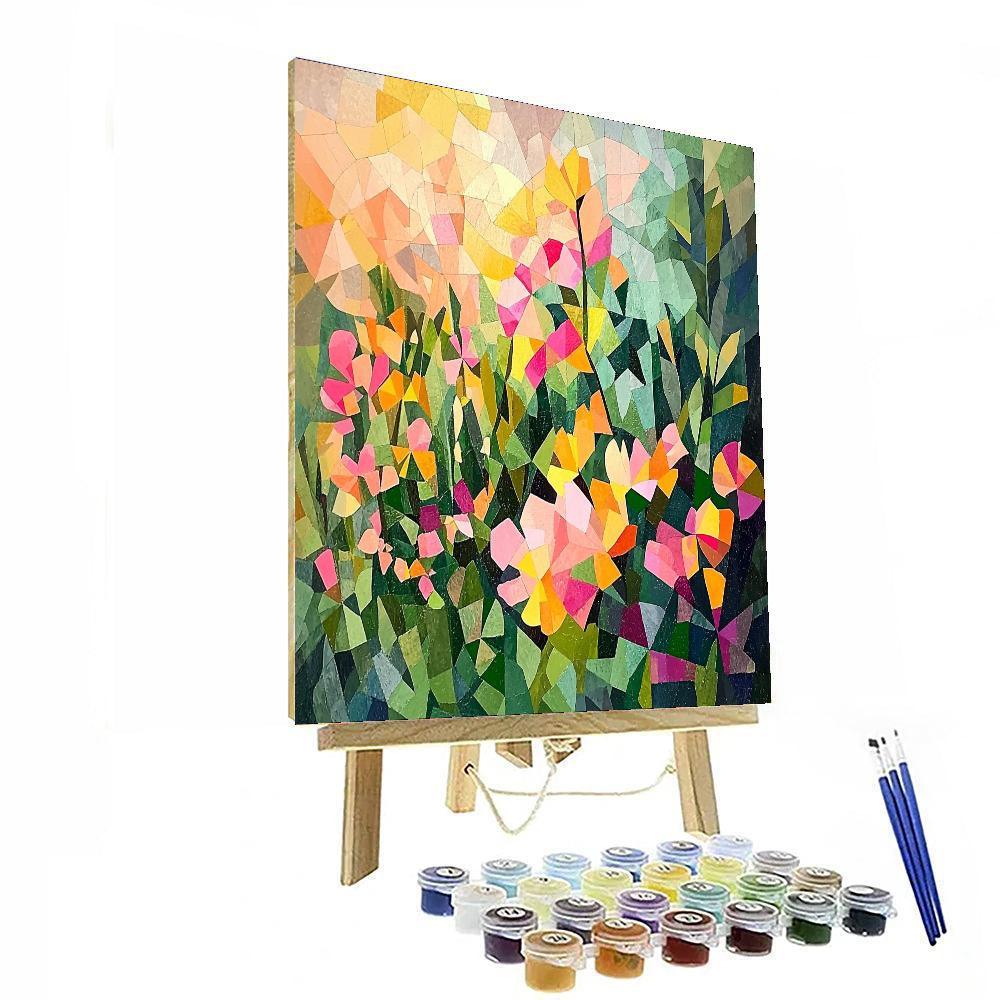 Paul Cézanne Inspired Geometric Garden Symphony  Paint By Numbers Kits