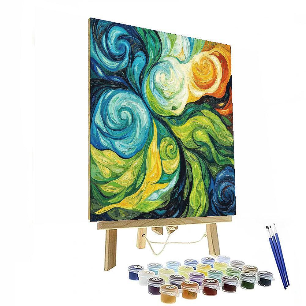 Jean-Michel Basquiat Inspired Abstract Nature  Paint By Color