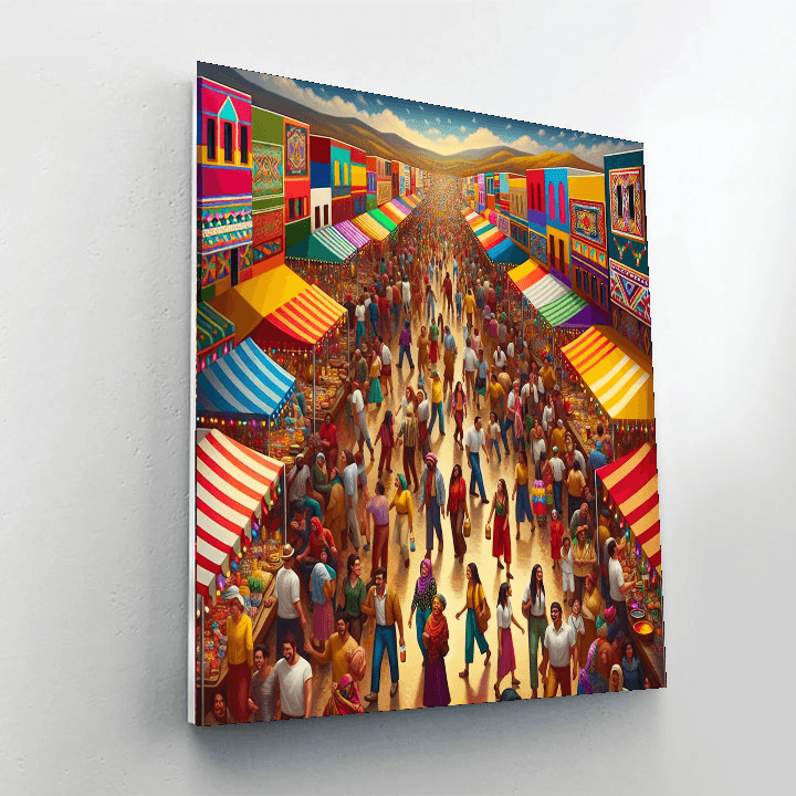 Cheerful Village Festival DIY Paint By Numbers