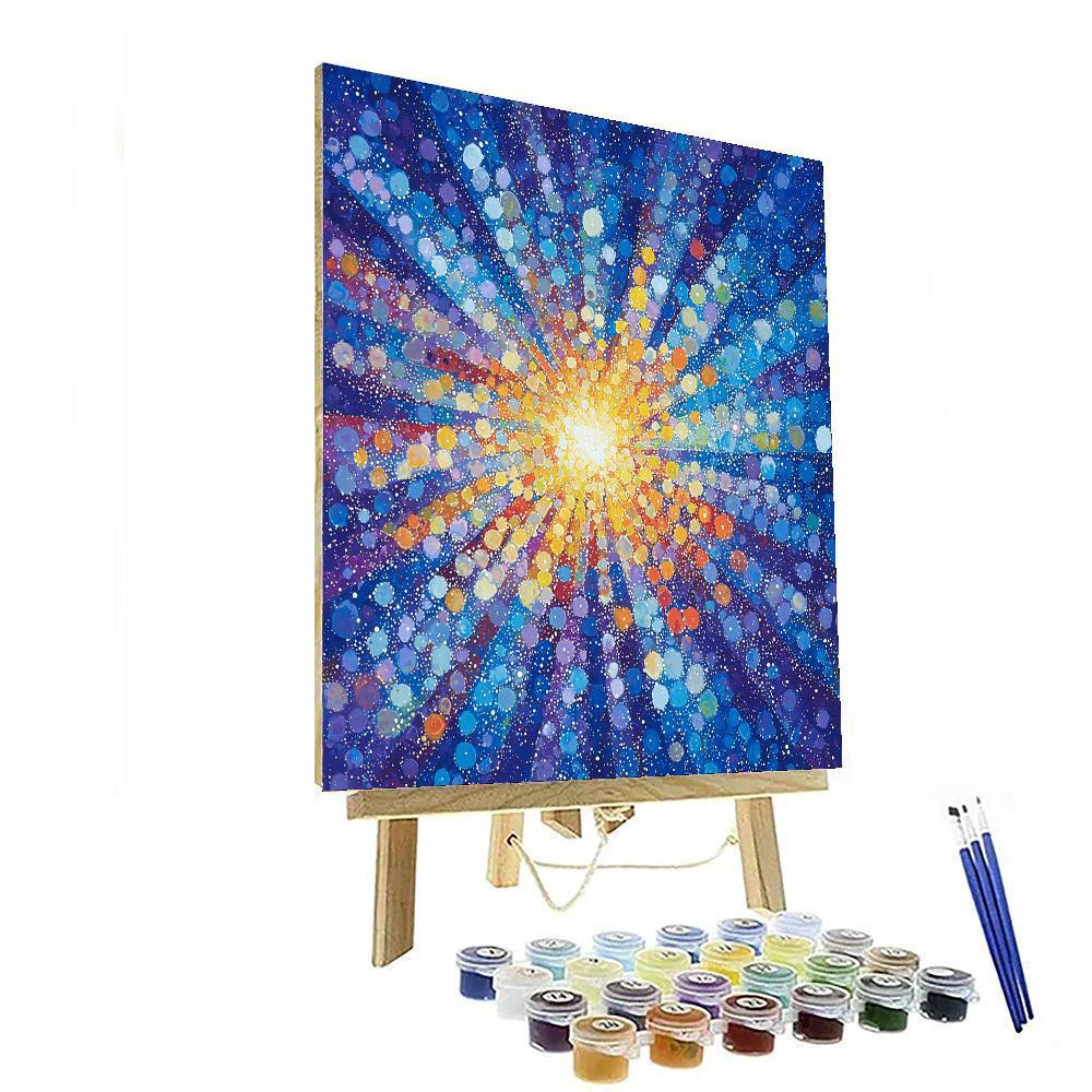 Georges Seurat Inspired Luminous Starburst  Paint By Numbers Kits
