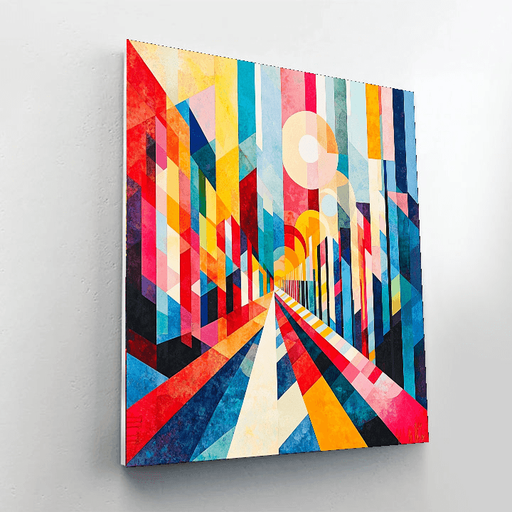 Wassily Kandinsky Inspired Abstract Urban Mosaic  Paint By Numbers