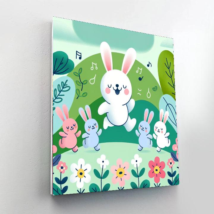Sweet Bunny Parade Numbered Painting Kits