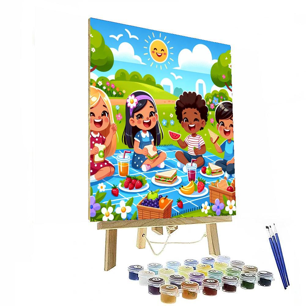 Outdoor Picnic Party Paint By Numbers Art