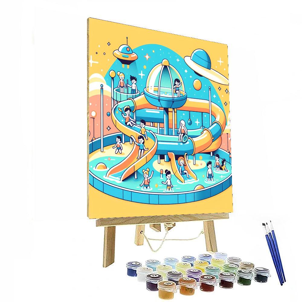 Space Station Splashdown Number Painting