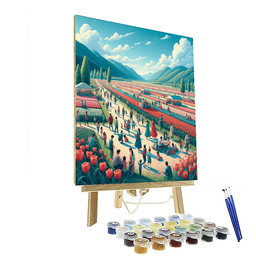 Tulip Festival - Skagit Valley, Washington Number Painting
