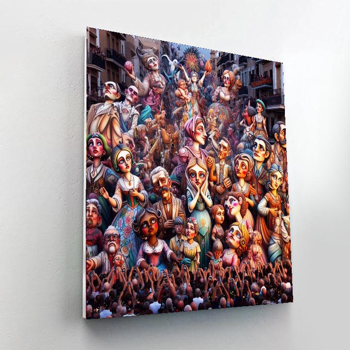 Valencia's Fallas Festival - Spain Paint By Color