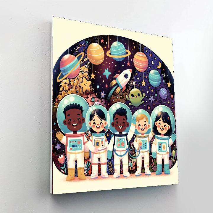 Galactic Explorer Crew Paint By Numbers Art