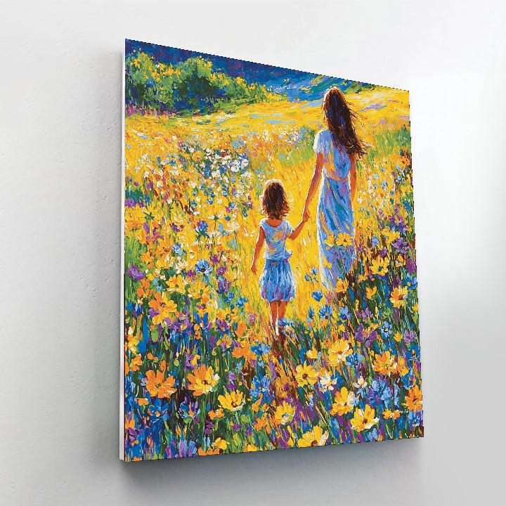 Mommy And Me In The Wildflowers DIY Paint By Numbers