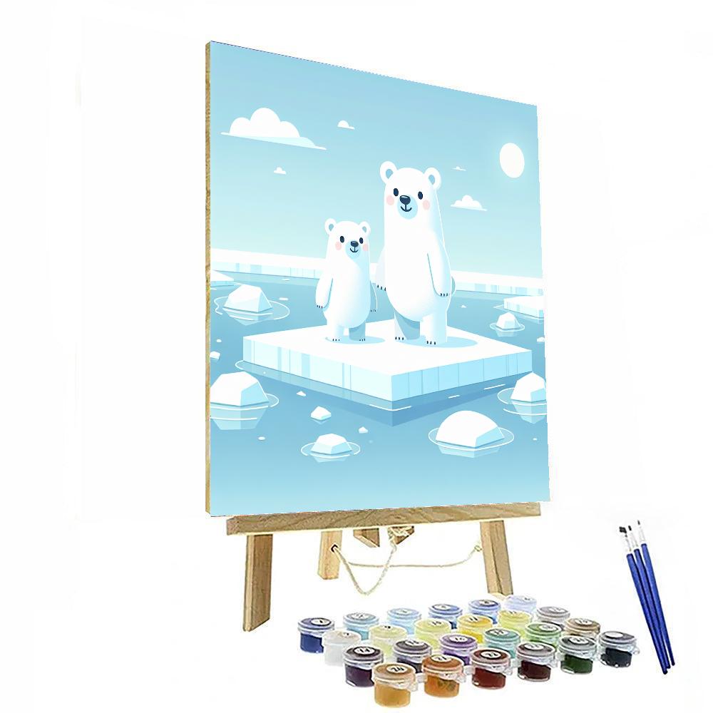 Artic Adventure With Polar Bears Paint By Numbers Kits
