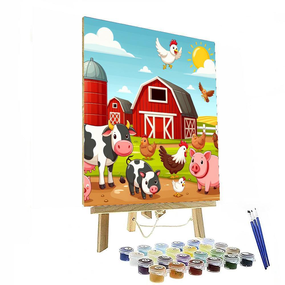 Colorful Farm Friends Paint By Numbers Kits